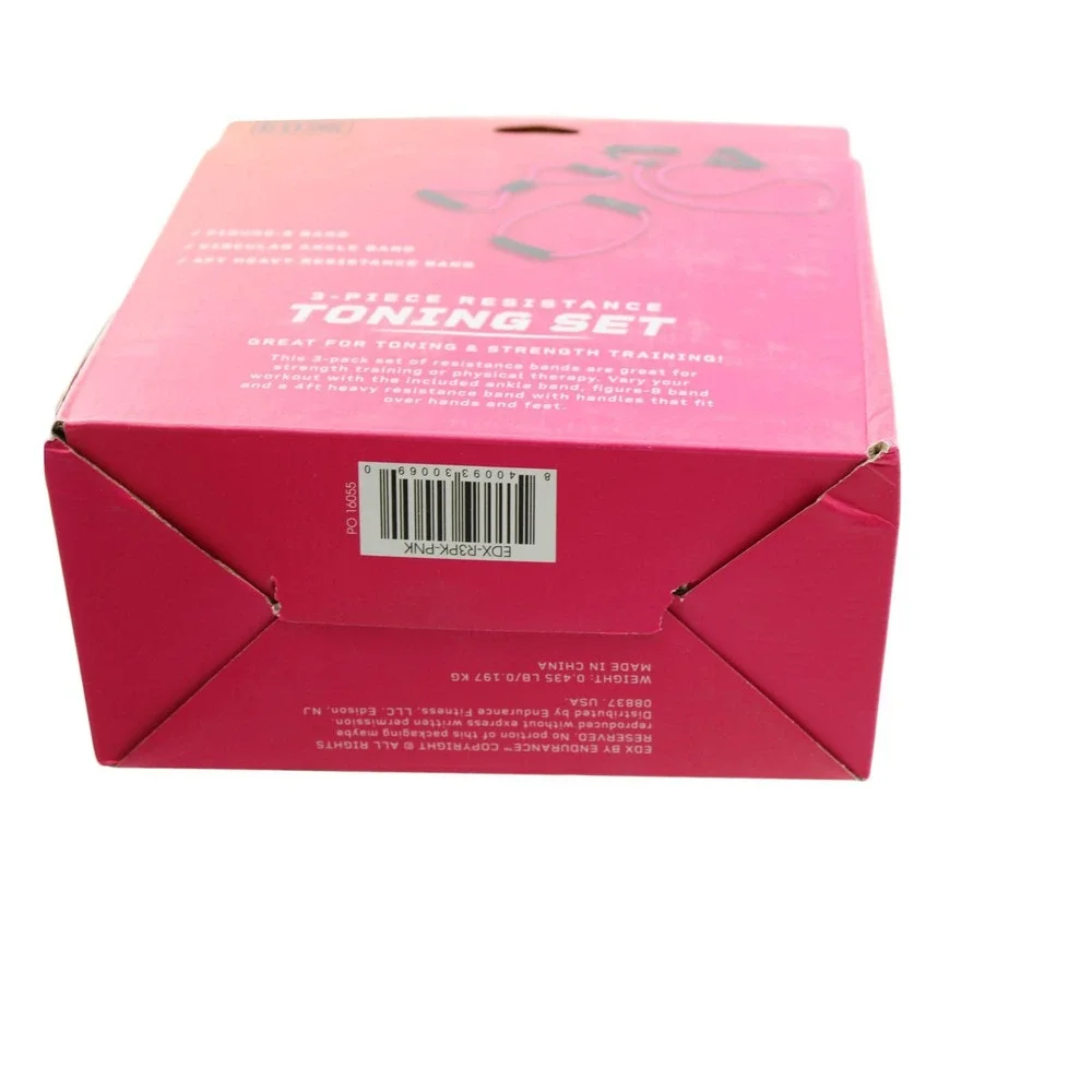 Resistance Loop Bands with Handles 3 Pack Pink